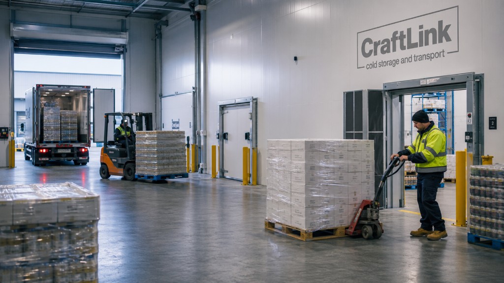 CraftLink cold storage warehouse with pallet handling and refrigerated transport